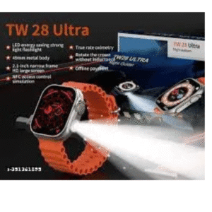 Ultra Smart Watch . 49mm Display ,Smartwatch  (White Strap, XL)