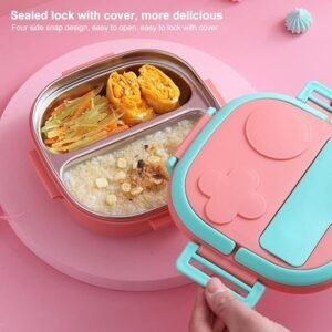 Kids Insulated Lunch Box, Cutlery Storage Reusable Lunch Box