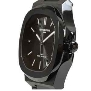 Black CASE Black Steel Bracelet Men's Watch.