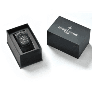 Black CASE Black Steel Bracelet Men's Watch.