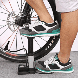 Foot Activated Floor Bicycle Air Pump with Pressure Gauge.