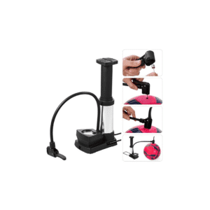 Foot Activated Floor Bicycle Air Pump with Pressure Gauge.