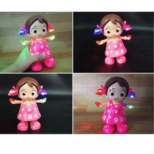 Dancing Doll with Colorful Lights Toy for Kids Girls.