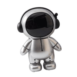 Astronaut Piggy Bank for Kids Statue Coin Box for Living Room Office Bedroom Silver