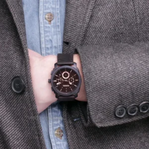 Fossil FS4656 Machine Leather Analog Watch