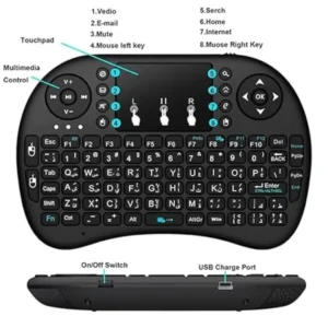 2.4GHz Mini Wireless Keyboard with Touchpad Mouse