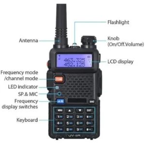 Baofeng UV-5R Walkie Talkie, Dual Band Two Way Radio