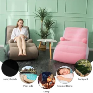 S-Shaped Inflatable Sofa Lounge Chair, Suitable for Camping