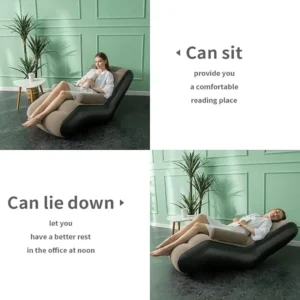 S-Shaped Inflatable Sofa Lounge Chair, Suitable for Camping