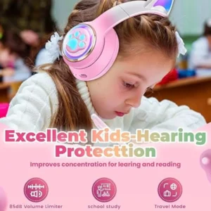 Cat Ear Kids Wireless Bluetooth Headphone with Mic