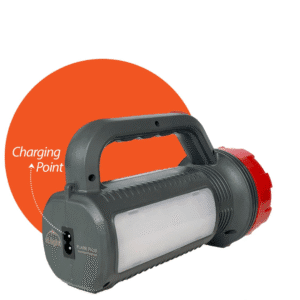 Solar Rechargeable LED Emergency Torch for Home | 2 Modes of Brightness, Convenient Portable Design, in-Built Solar Panel.