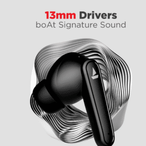 Ear Earbuds  24H Playtime, Immersive Audio, IPX4, IWP, Touch Controls, Lightweight Build(Space Black)