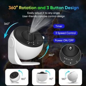 Galaxy Projector for Bedroom With 4K Replaceable 13 Galaxy Discs
