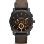 Fossil FS4656 Machine Clone Leather Analog Watch