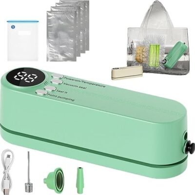 Mini Cordless Vacuum Sealer,3-in- 1 Handheld Vacuum Sealer